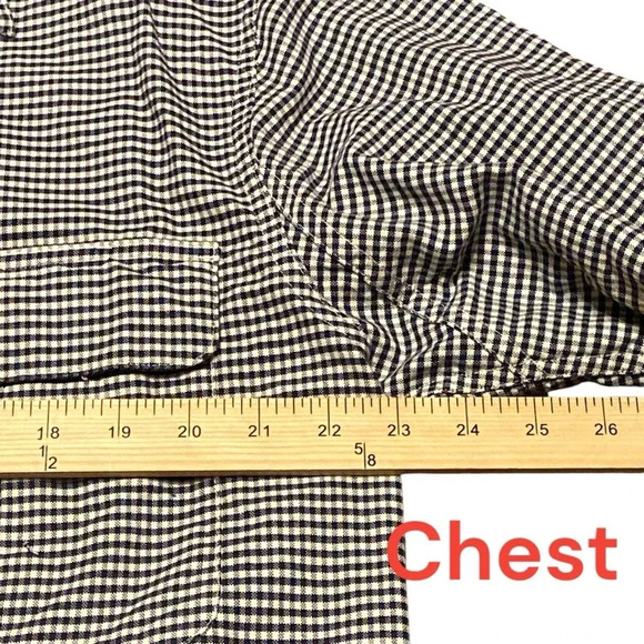 ⚫️ Checkered black and white mens WOOLRICH long sleeve button down ⚫️ - Picture 6 of 10